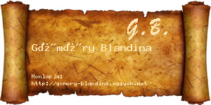 Gömöry Blandina névjegykártya